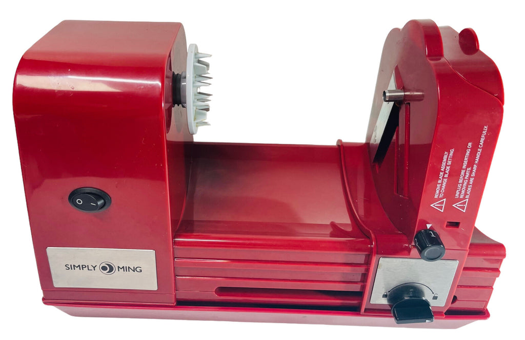 Simply Ming Electric Spiralizer Automatic 4-in-1 w/Tray & Manual ~ Preowned/MINT