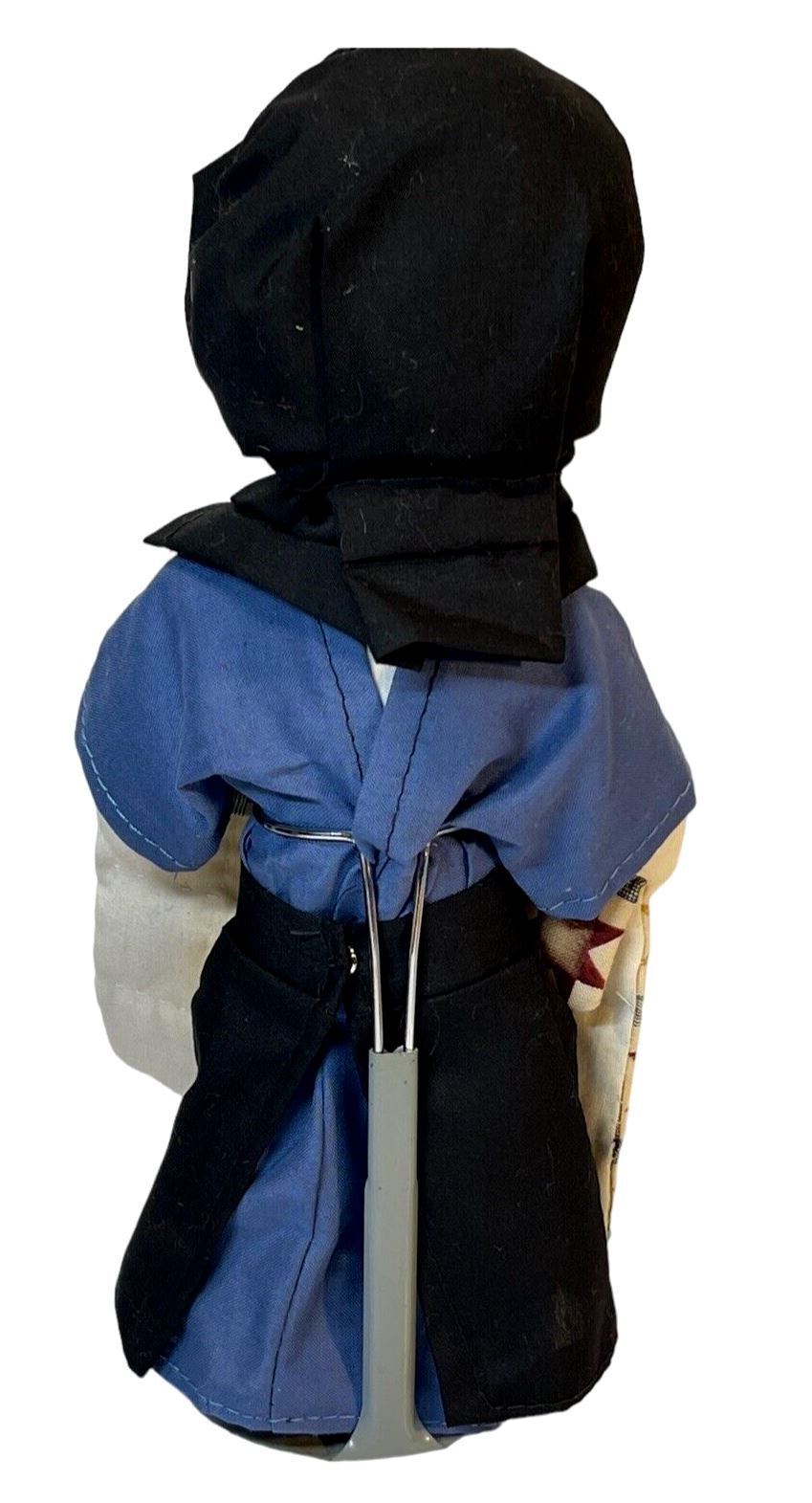 Amish Dolls Handmade Primitive Soft Cloth, No Face Plain Husband & Wife Set.
