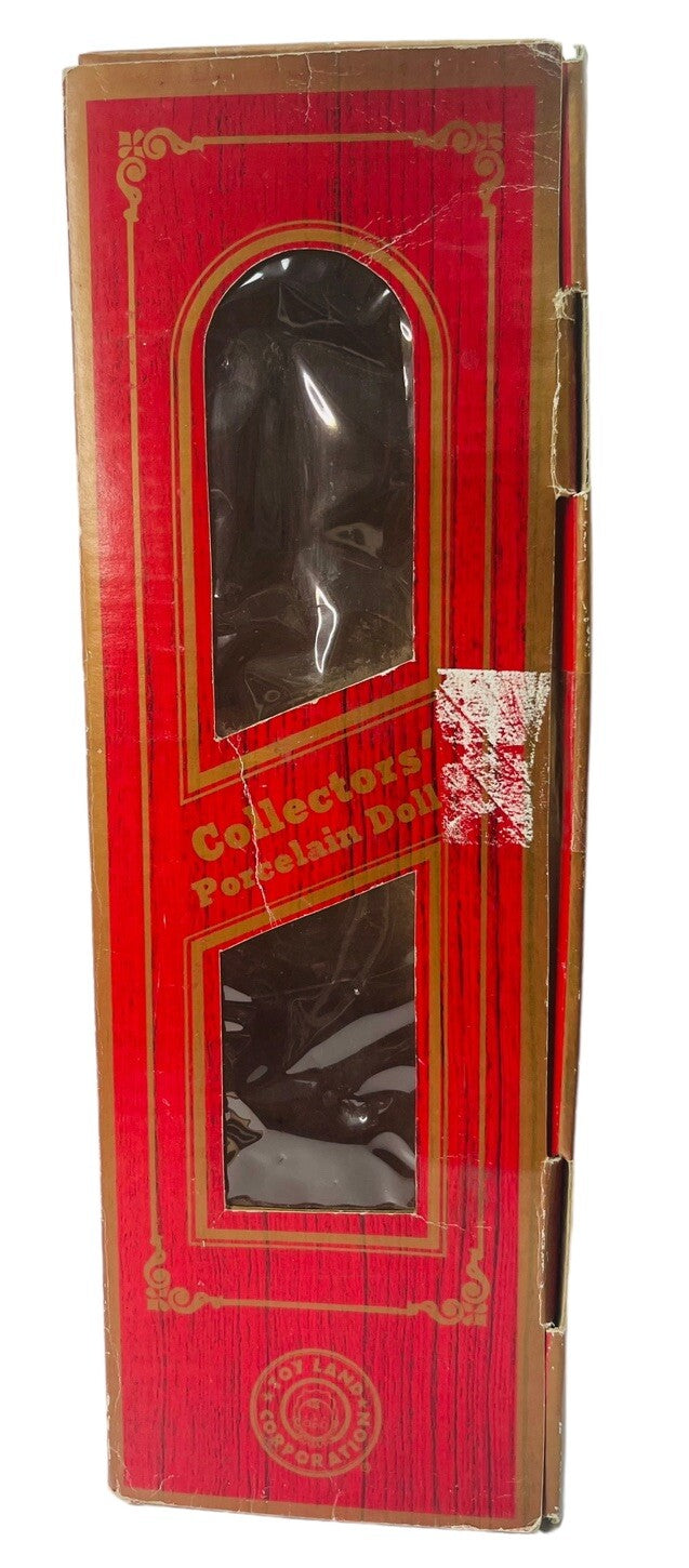 MUSICAL DOLL LAND TOYS ORNAMENTAL 16" W/DELICATE PORCELAIN HEAD, HANDS, & FEET