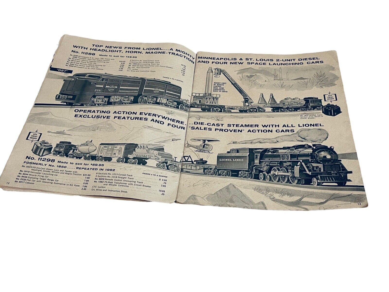 Lionel 1960s Train Catalog of Trains, Tracks, Motors, Setup Guide & Much More