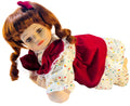 BEAUTIFUL PORCELAIN DOLL BRUNTTE~BROWN EYES L 20''XW 6''XH 10''~WT. 2.2 lbs.