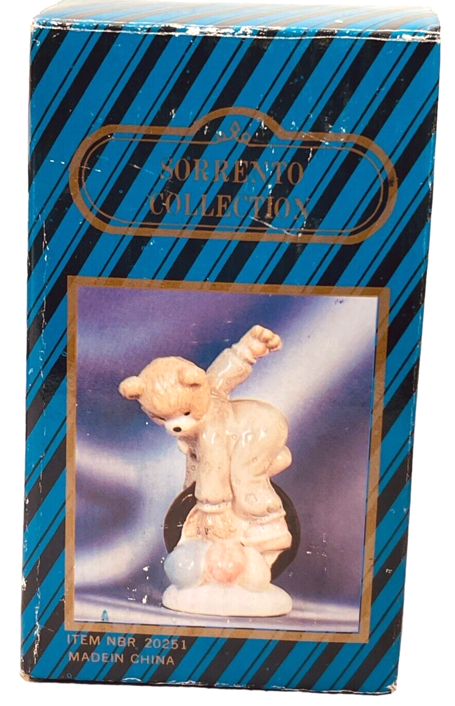 Porcelain Circus Bear on Unicycle Figurine Vintage #20251-Sorrento Collection