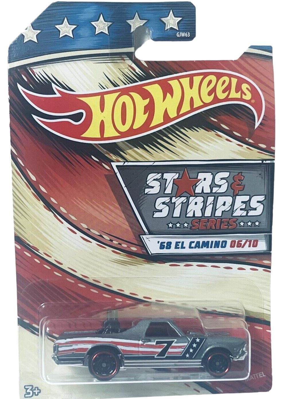 2020 Stars & Stripes Series ‘68 EL CAMINO 1:64 Scale Silver Car 6/10-Hot Wheels