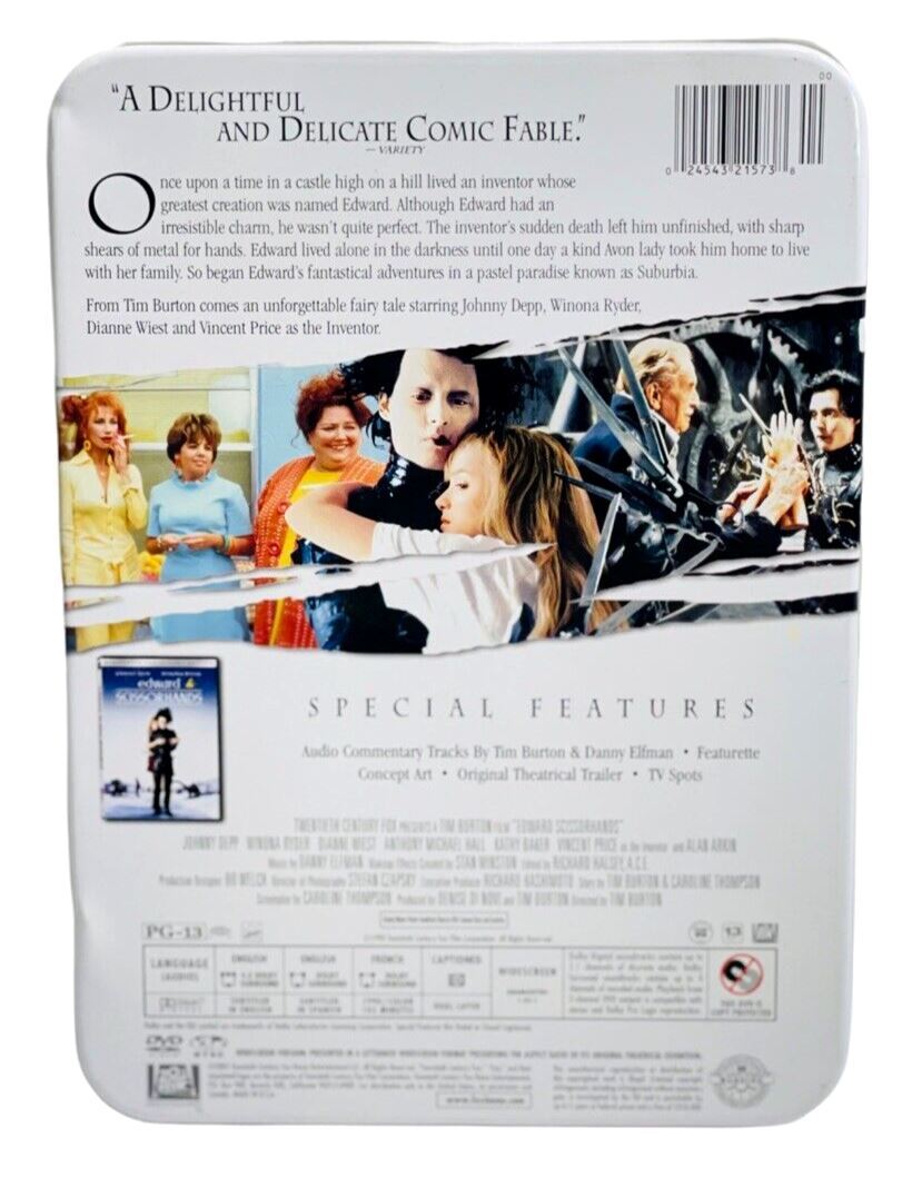 Edward Scissorhands DVD, 10th Anniversary Edition, 2005 Widescreen Sensormatic