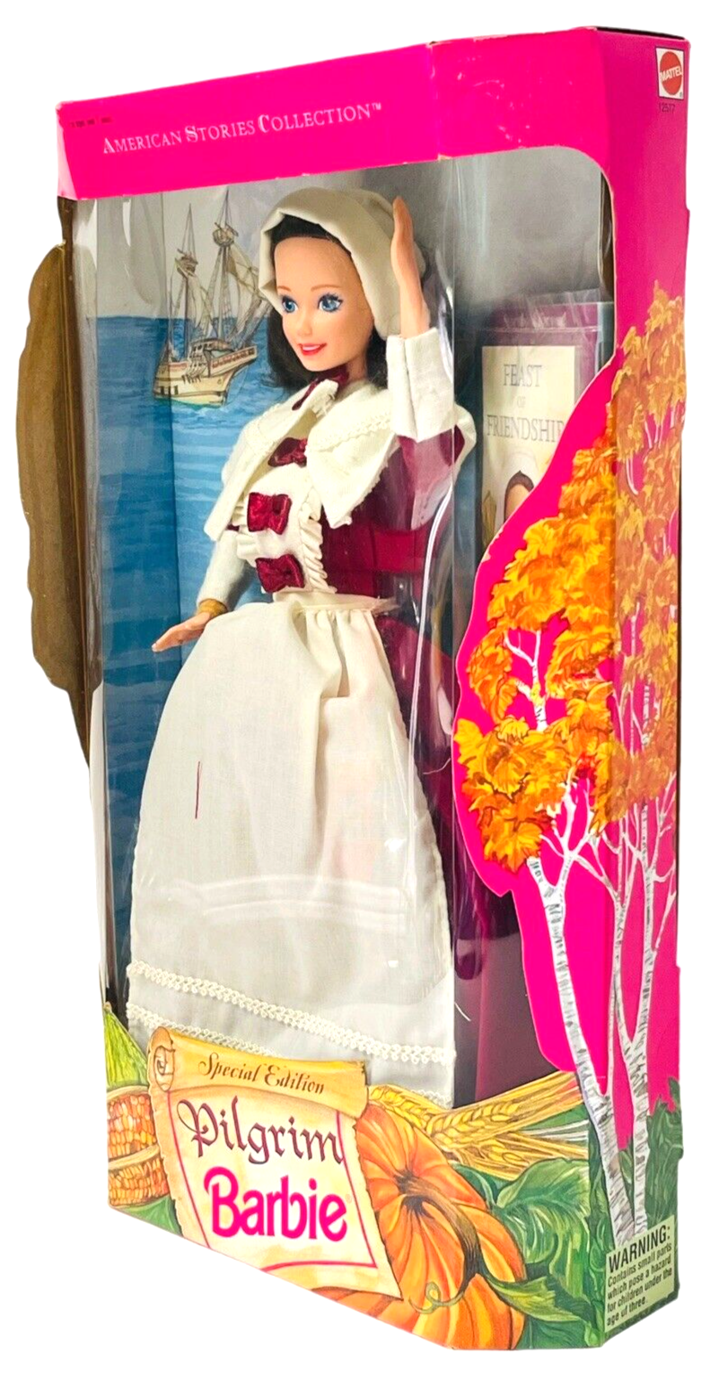 1994 Mattel 12577 Pilgrim Barbie Doll, American Stories Collection.