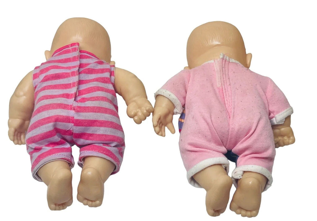 Girl Doll Anatomically Correct (Chubby Baby) 9" 946 TR-16, Lot Of 2 ~ PREOWNED