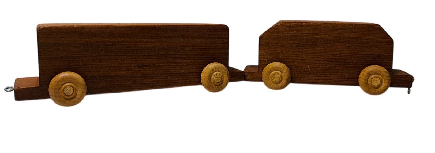 4 Piece- Wooden Train Locomotive Set Beautiful Vintage Handmade Train Set