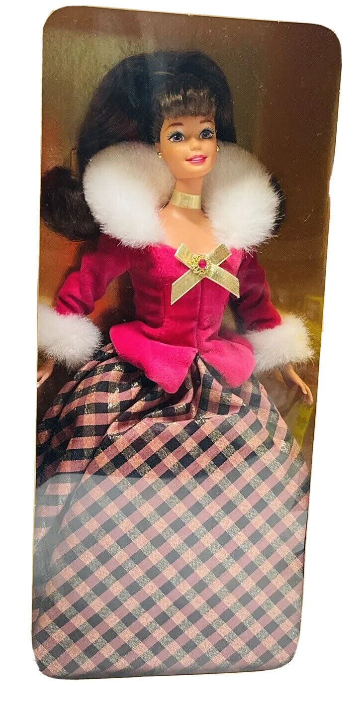 Mattel 16873 Barbie Doll Brunette Avon Winter Rhapsody 2nd In Series 1995