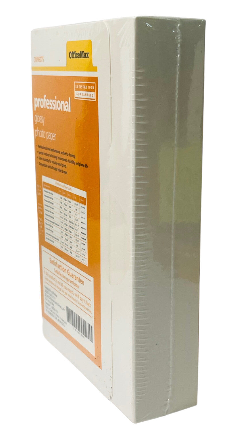 GLOSSY Photo Paper 4 x 6 in. 100 Sheets - Professional OfficeMax ~ NEW SEALED