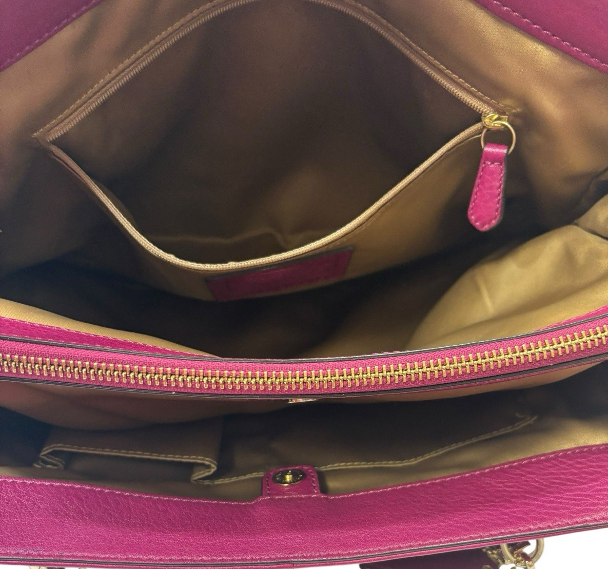 WOW Coach Madison Kimberly Carry All Leather Satchel Bag "Vibrant Magenta".