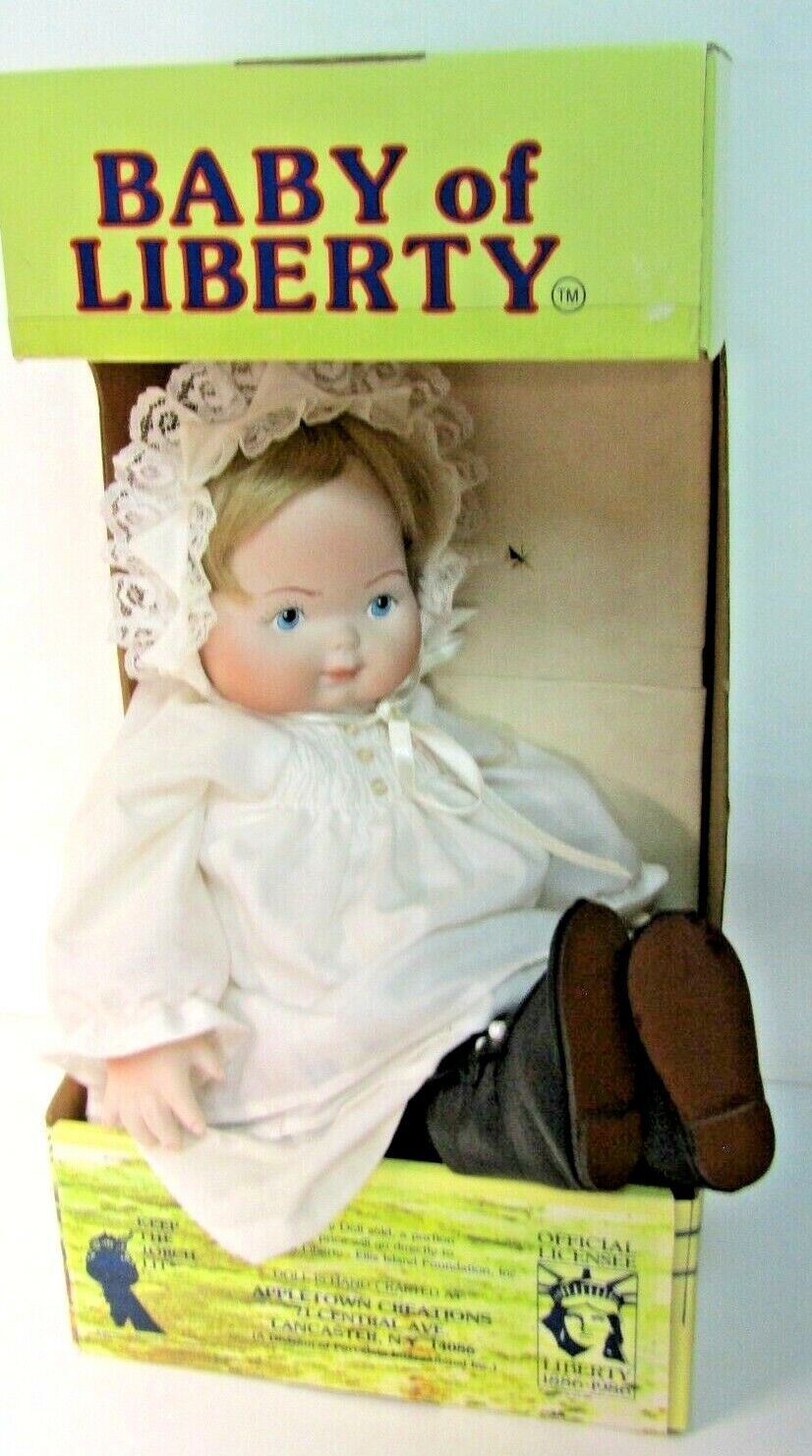Appletown Creations 1985 Porcelain Doll Baby of Liberty Signed~Official Licensee