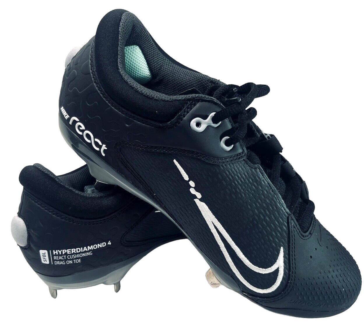 NIKE Softball Metal Cleats Wmn's Size 10 SFBL Hyperdiamond 4 React, CZ5917-010|