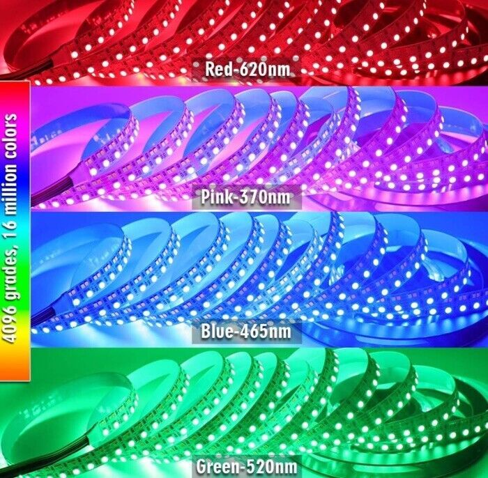 LED Strip Lights Brightest RGB+CCT Flexible 270LEDs/Meter 5050 RGB+2835~16.4Ft.
