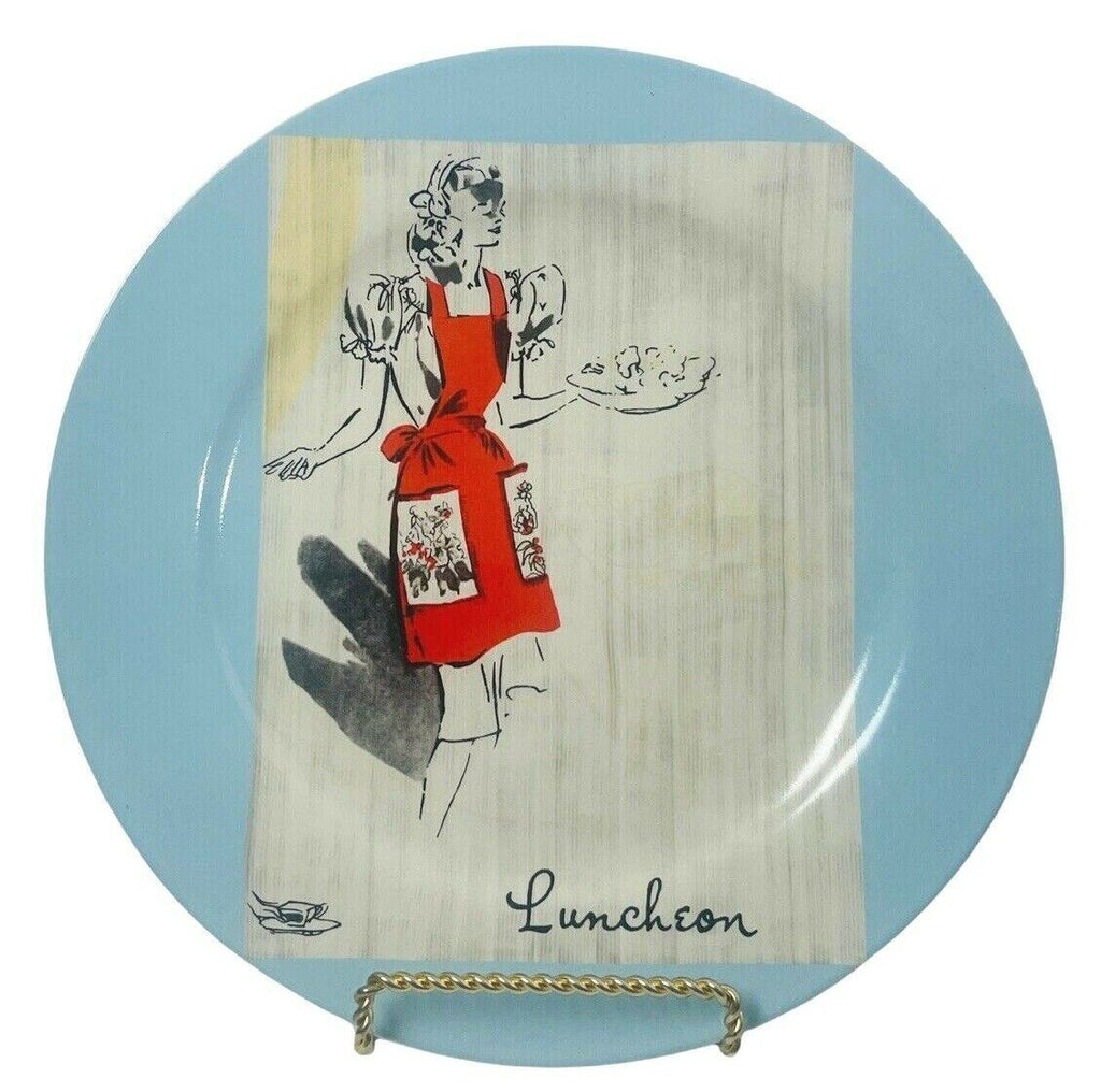 Rosanna Decorative Dessert Plates, Set of 4 Different Themes~w/Storage Box-MINT