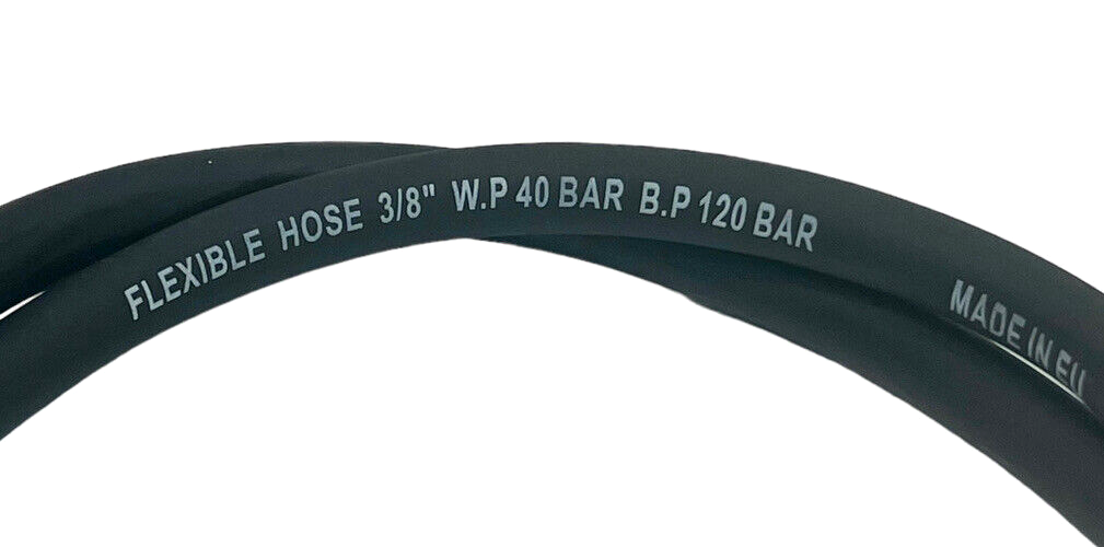 BRAND NEW FEXIBLE HOSE 3/8” W.P 40 BAR B.P120 BAR Made in European Union