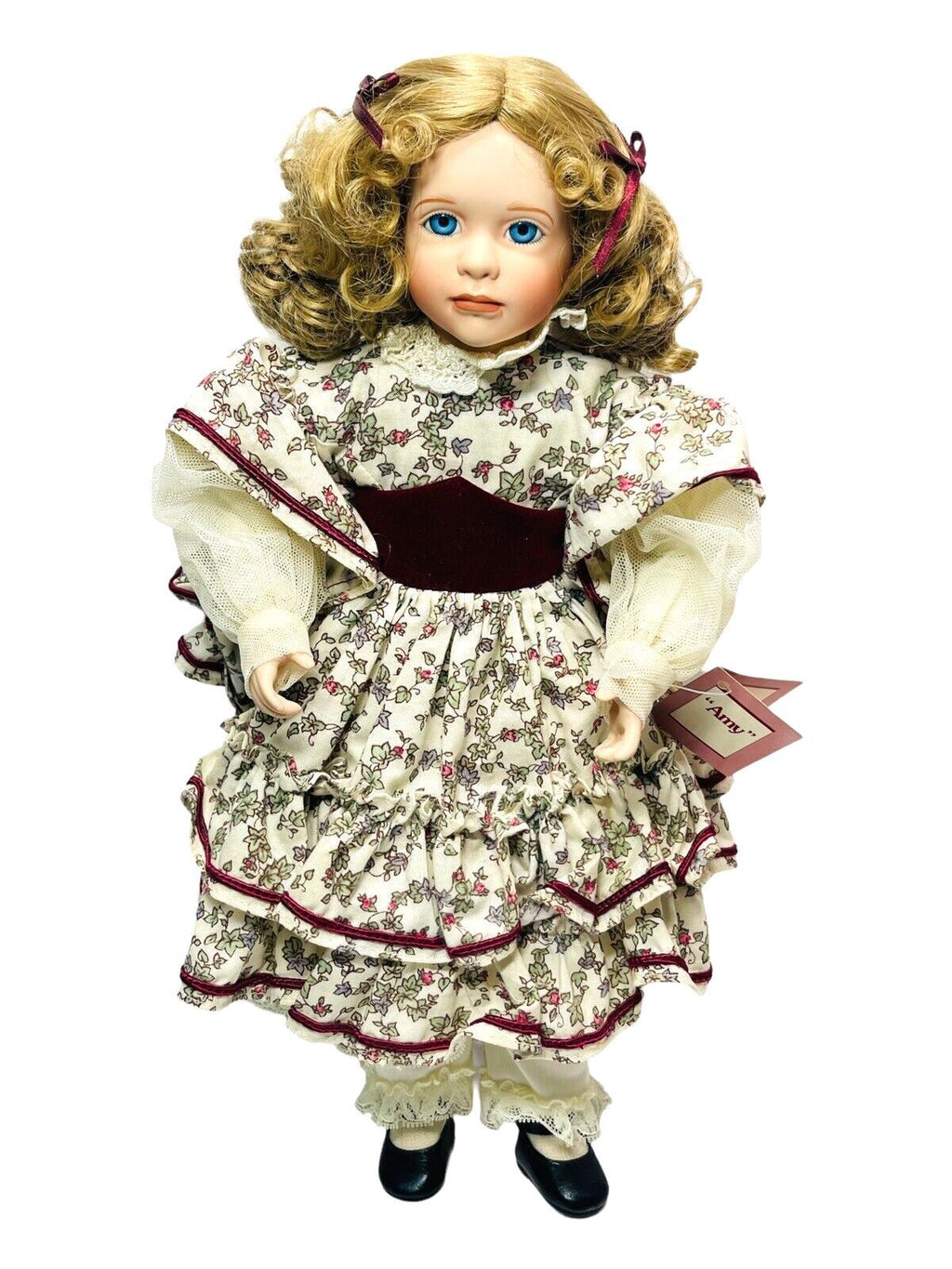 LITTLE WOMAN COLLECTION 1994 PORCELAIN DOLL AMY No 4848FA w/CERTIFICATE