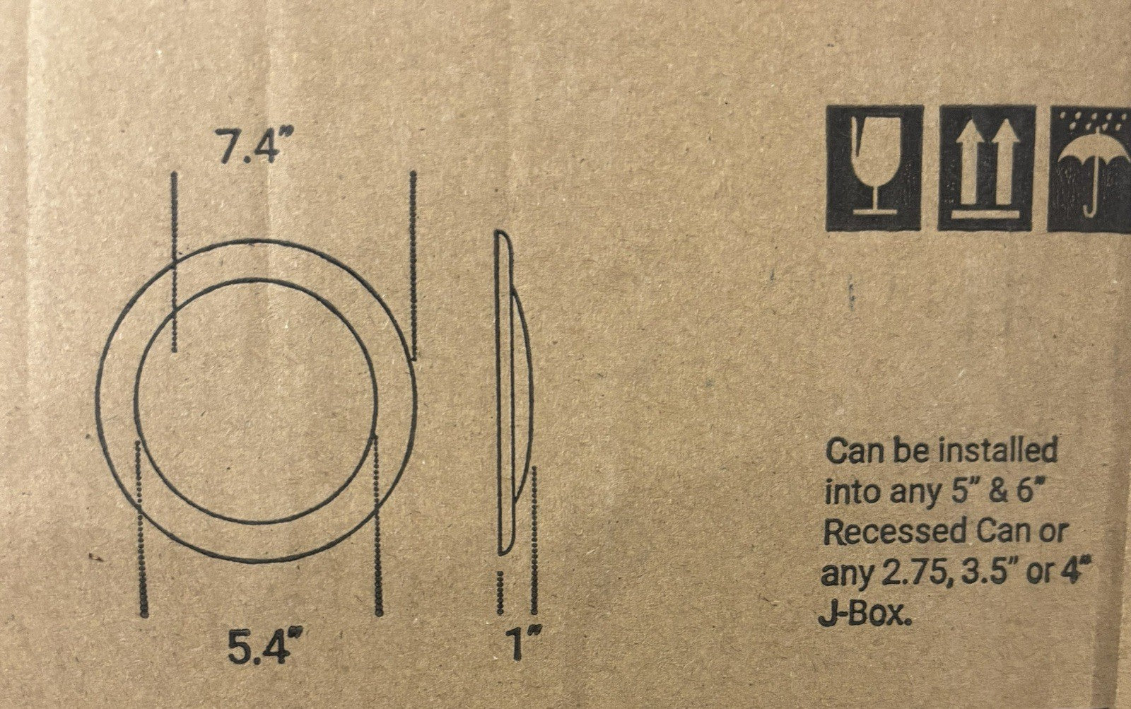Parmida 5/6" Ultra-Thin LED Recessed Ceiling Lights 400K-DIM-24P, SET OF 4.