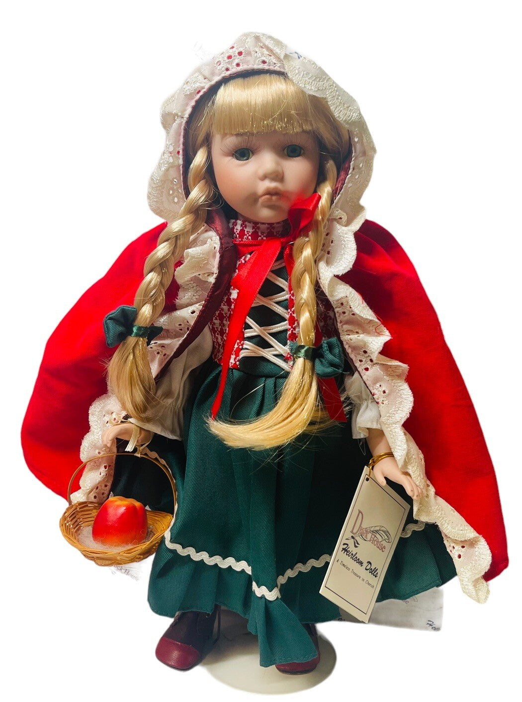 Little Red Riding Hood Doll w/Wicker Basket, Original Box Duck House Heirloom