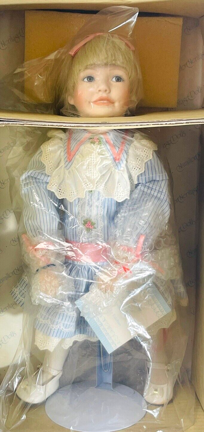 1991 The Hamilton Collection "REBECCA" 13.5" Porcelain Doll by Jennifer Esteban.