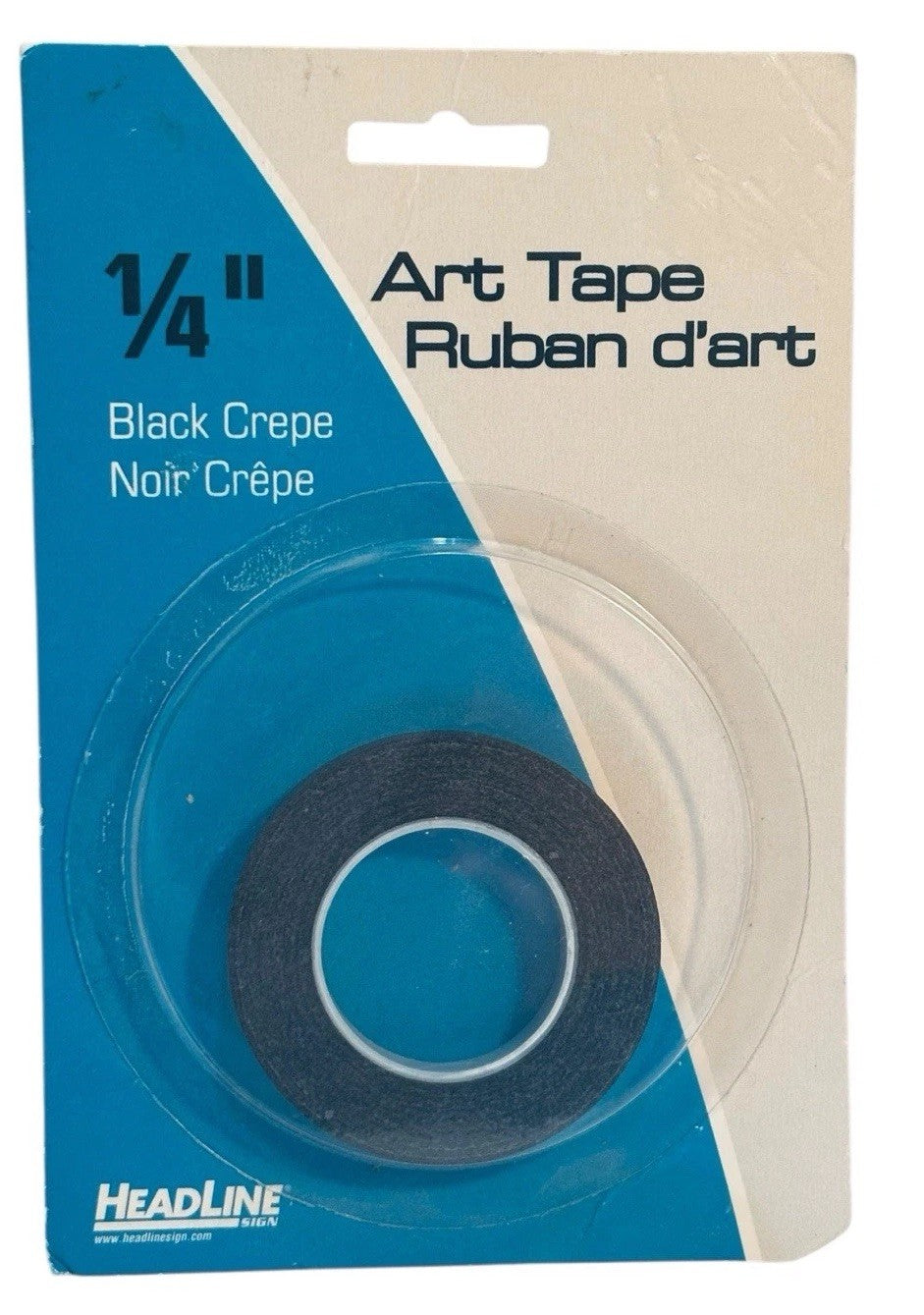 2 Pk Headline Sign Graphic Art Tape 1/4" Wide BLACK CREPE, NEW~FACTORY SEALED.