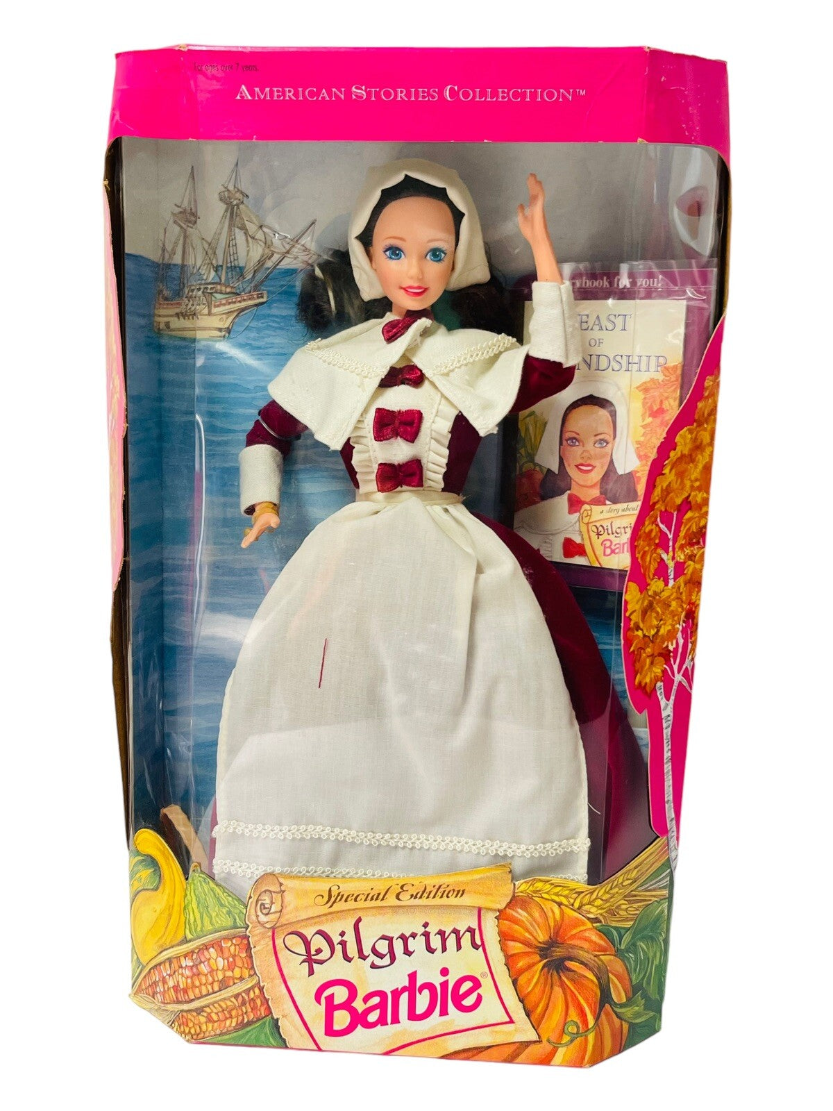 1994 Mattel 12577 Pilgrim Barbie Doll, American Stories Collection.