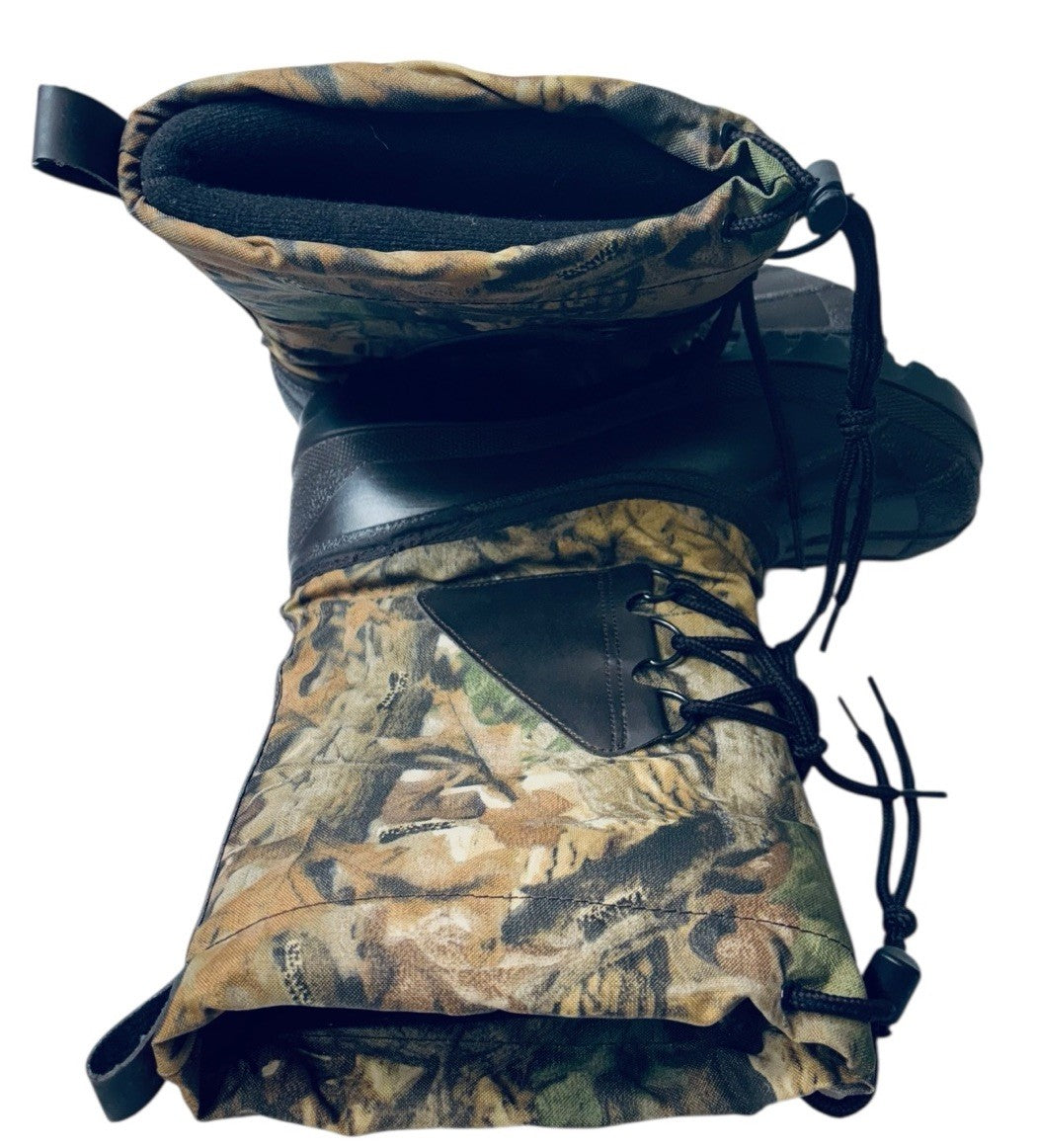 Crater Ridge Mens Camo Duck Boots Size 8 Brown Slip On Lace Up Tight Insulated