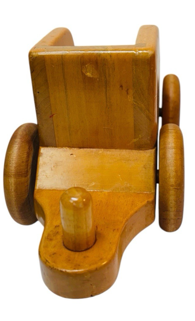 VINTAGE Handmade Oak Wooden Trian Car L 11.5'' X H 5'' X W 4'' Weight 1 lb.