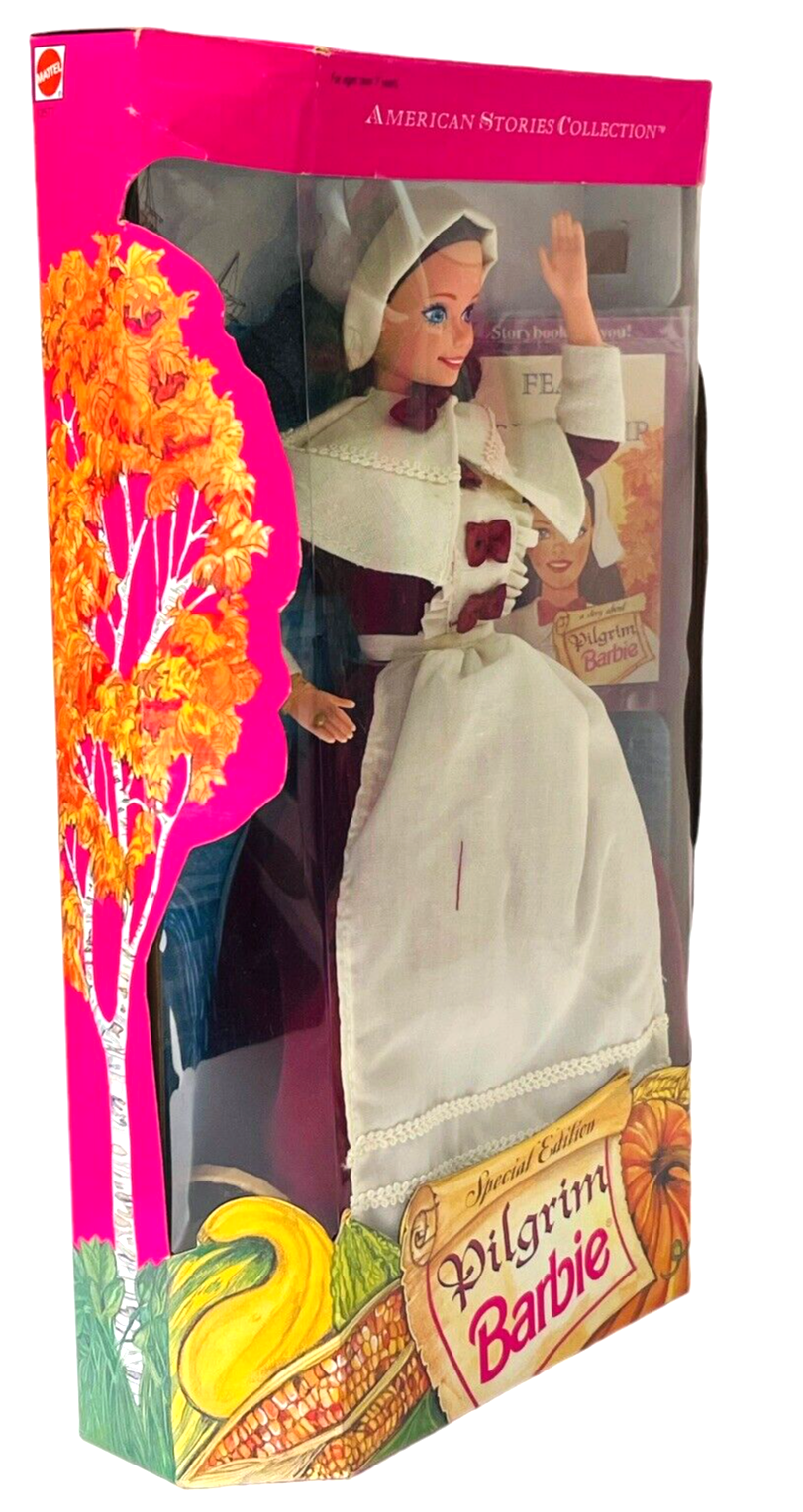 1994 Mattel 12577 Pilgrim Barbie Doll, American Stories Collection.