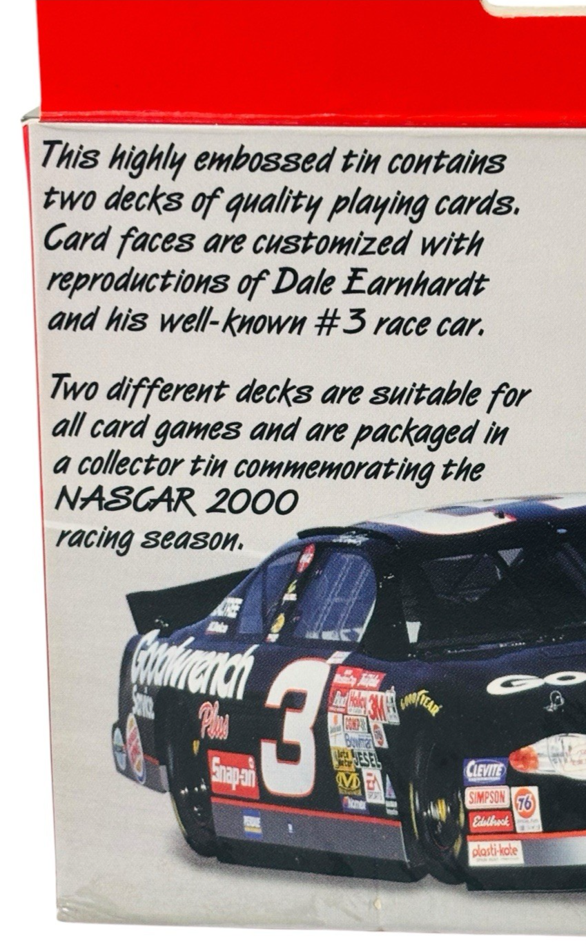 NASCAR Dale Earnhardt NASCAR 2001 Playing Cards (2 Decks) in a Collectors Tin