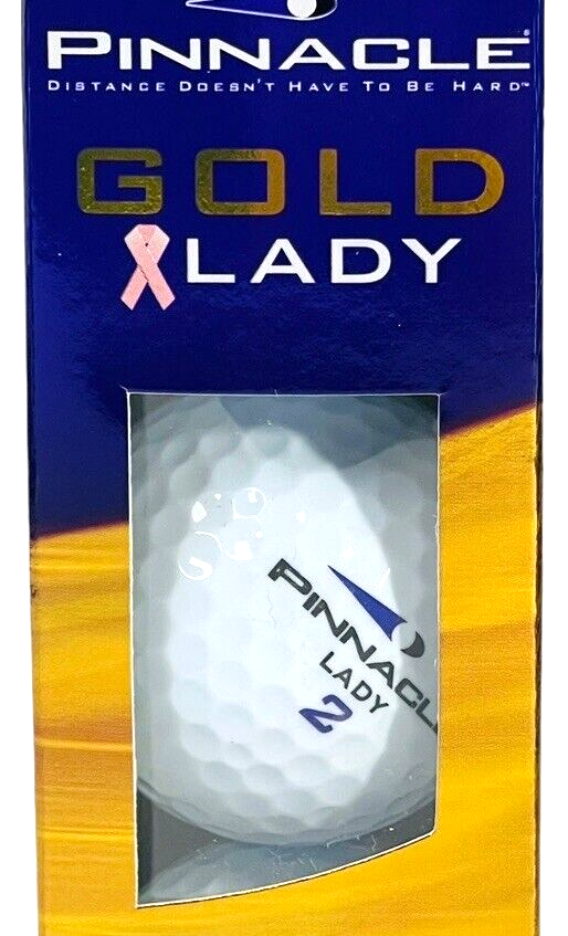 THREE GOLF BALLS LADY #2 with pink ribbon KOMEN Breast CANCER Pinnacle NEW