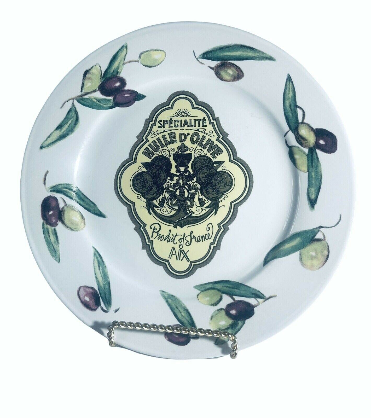 ROSANNA DECORATIVE DESSERT PLATES~SPECIALITE HUILE D’OLIVE SET-4 COLLECTION