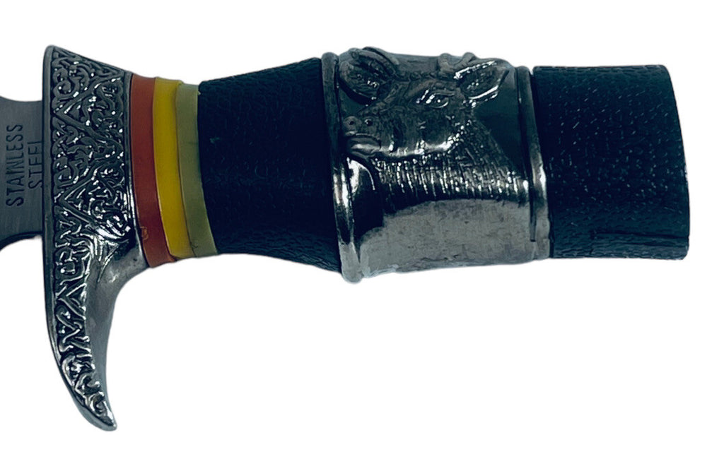 Ornate Deer Cutlery Buck Bouy Knife, with Belt Sheath Holder.