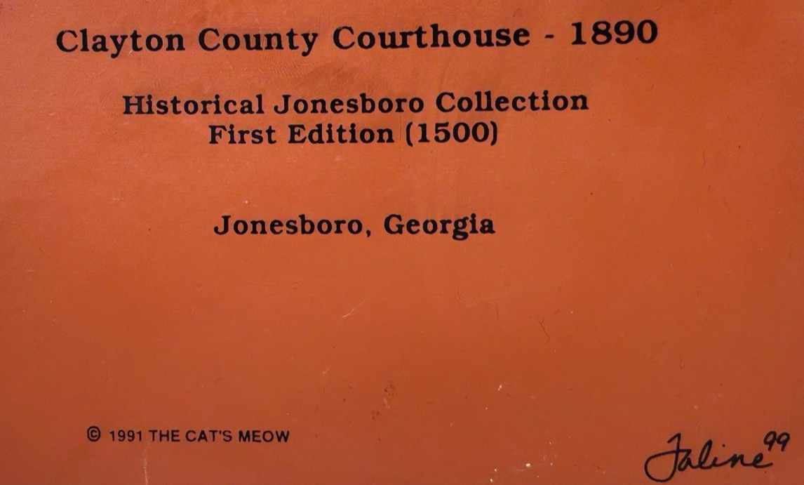 The Cat's Meow Wooden CLATON COUNTY COURTHOUSE 1890 ~ WILLIAMSBURG GOV PALACE 93