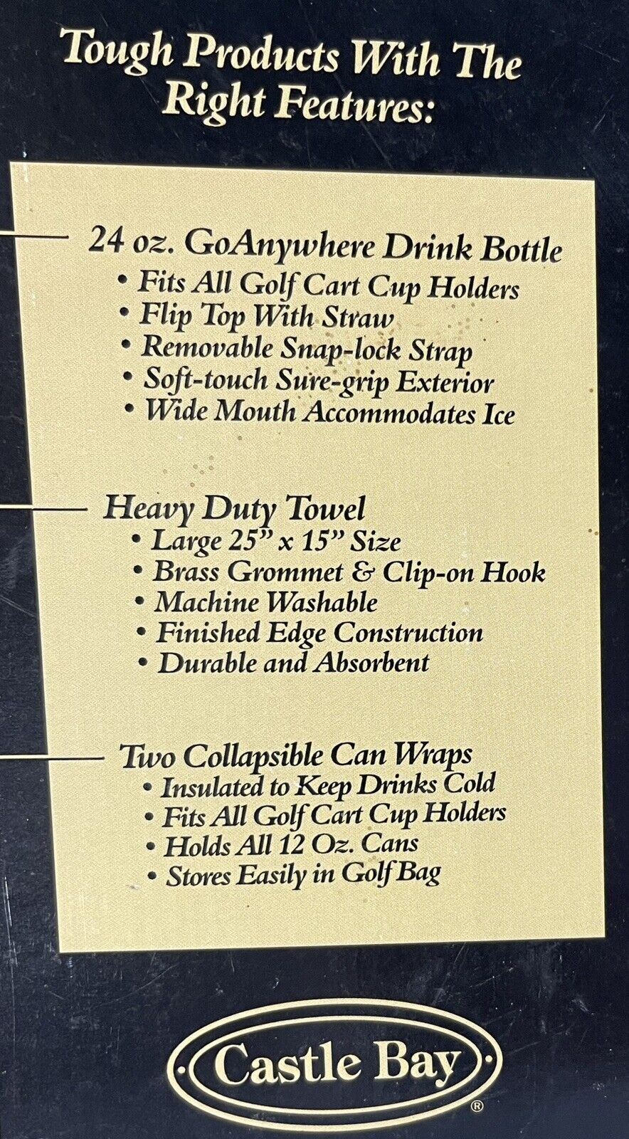GOLFERS Drinkware & Towel Set - BRAND NEW.