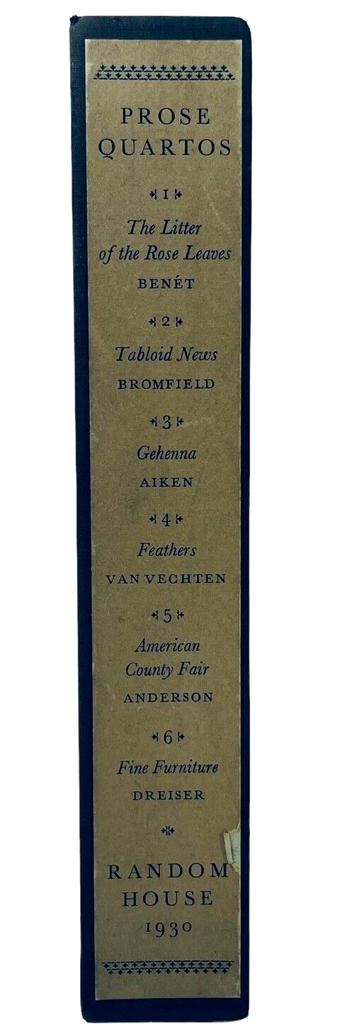 1930 PROSE QUARTOS New York, Book Set ~ Volume 1-6 Published by Random House