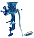 COLUMIBA FOOD CHOPPER Hand Crank Meat Grinder w/Wooden Handle - #120 - VINTAGE