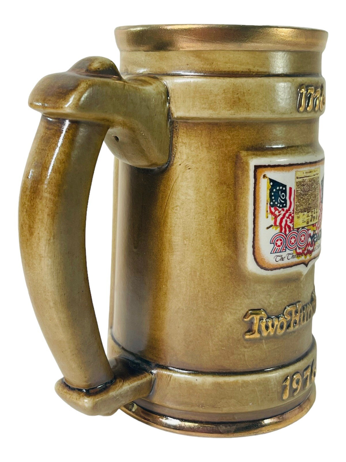 Virginia Colony Ceramic Stein Mug, 1976 USA 200 Years Celebration