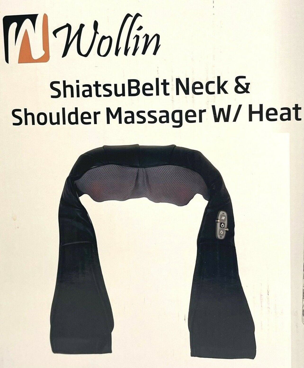 Wollin Shiatsu Belt Massager Neck & Shoulder Body w/Adjustable Heat 4-Deep Modes