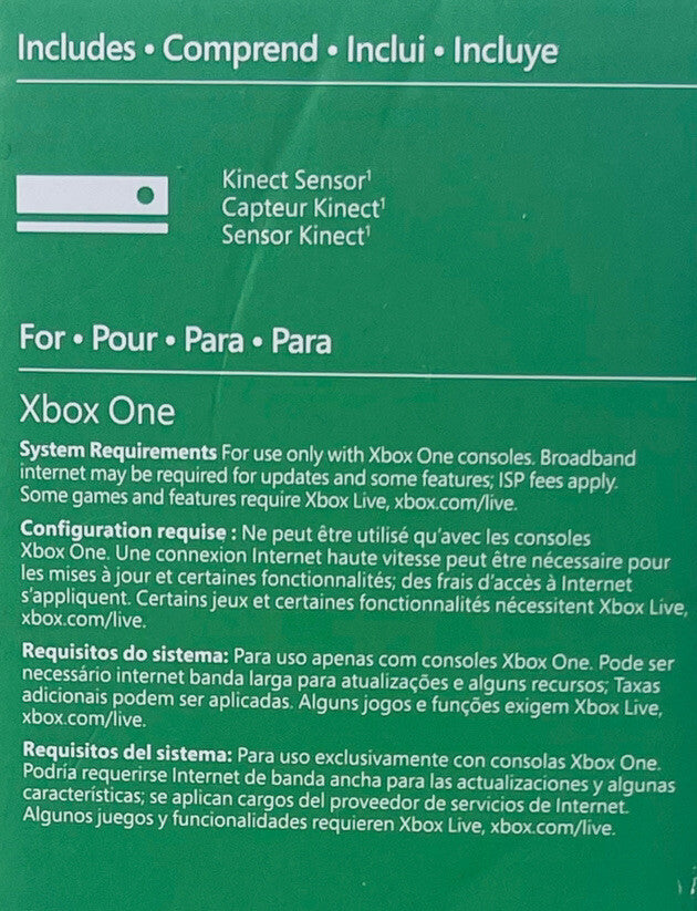 XBOXONE KINECT SENSOR Microsoft GT3-00002 (ENN/XC/FR/ES/ AOC HD) - Black