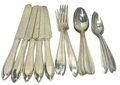 FLATE SILVERWEAR SET, 16-PEICE (1-TEASPOON MISSING) COMMUNITY ~ VINTAGE~PREOWNED