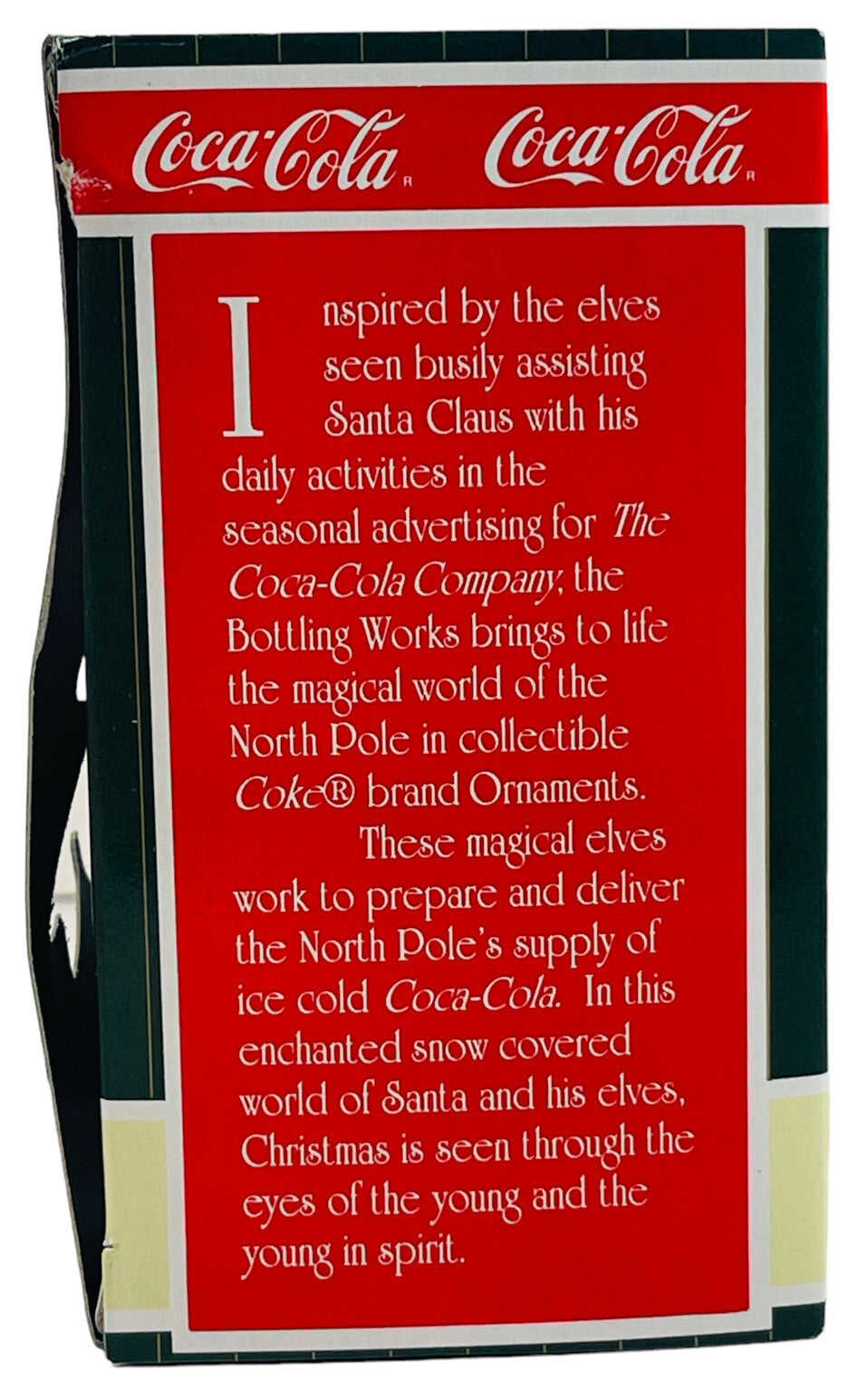 COLA-Coca Cola BOTTLING WORKS ELVES WORK TO DELIVER NORTHPOLE Ornament