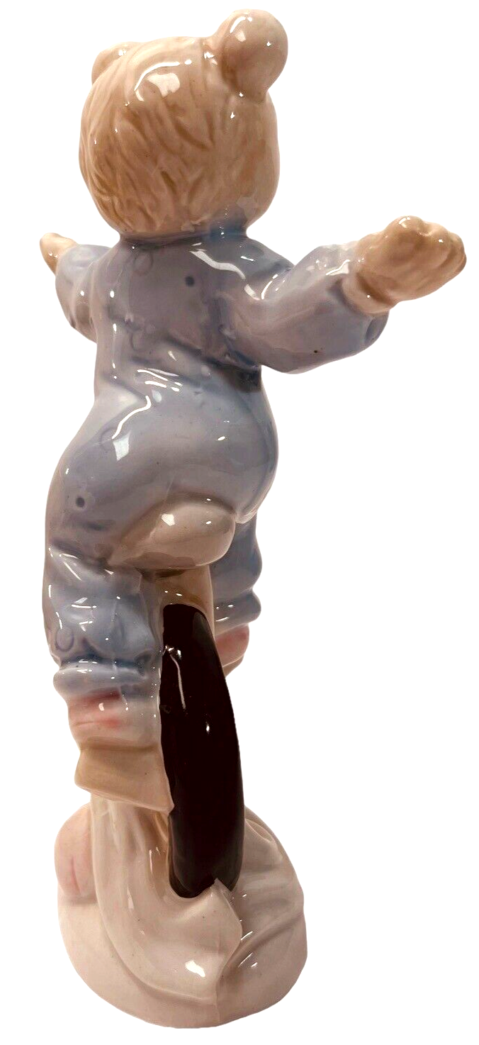 Porcelain Circus Bear on Unicycle Figurine - Sorrento Collection - Original Box