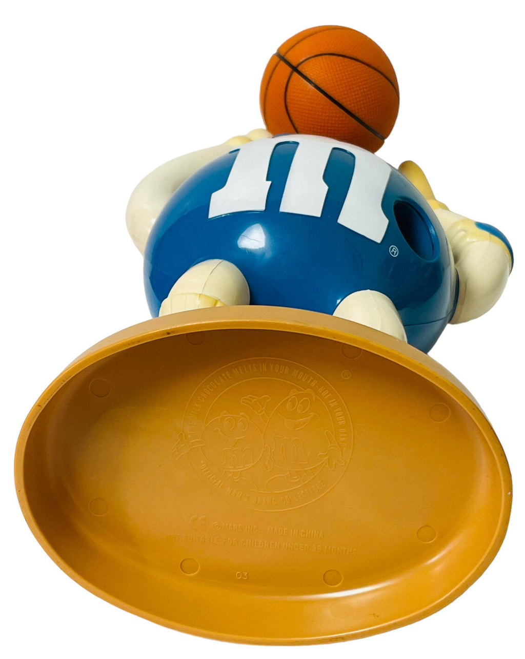 M&M'S Collectible Blue Basketball Player Candy Dispenser ~ Official, VINTAGE