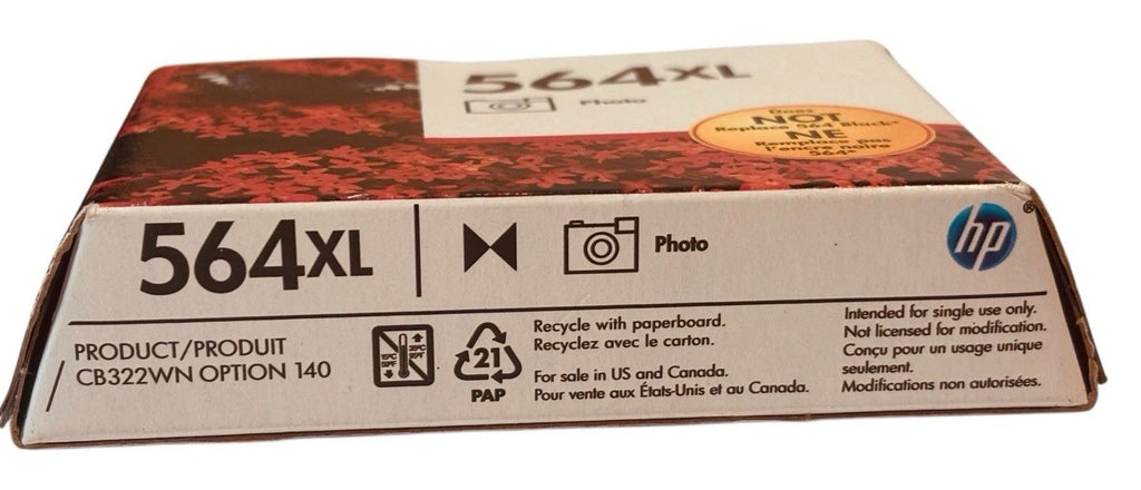 NEW SEALED GENUINE HP 564XL PHOTO BLACK Ink Cartridge Mar 2021