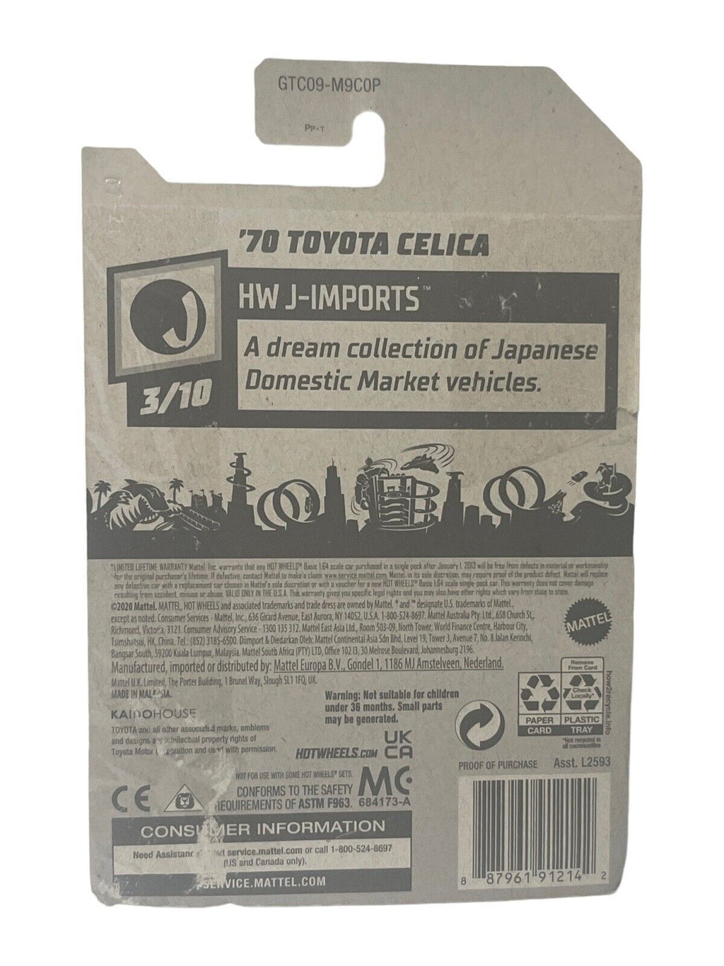 ‘70 TOYOTA CELICA HW J-IMPORTS 3/10 ~ 1:64 Scale 2020 Hot Wheels #151~BRAND NEW