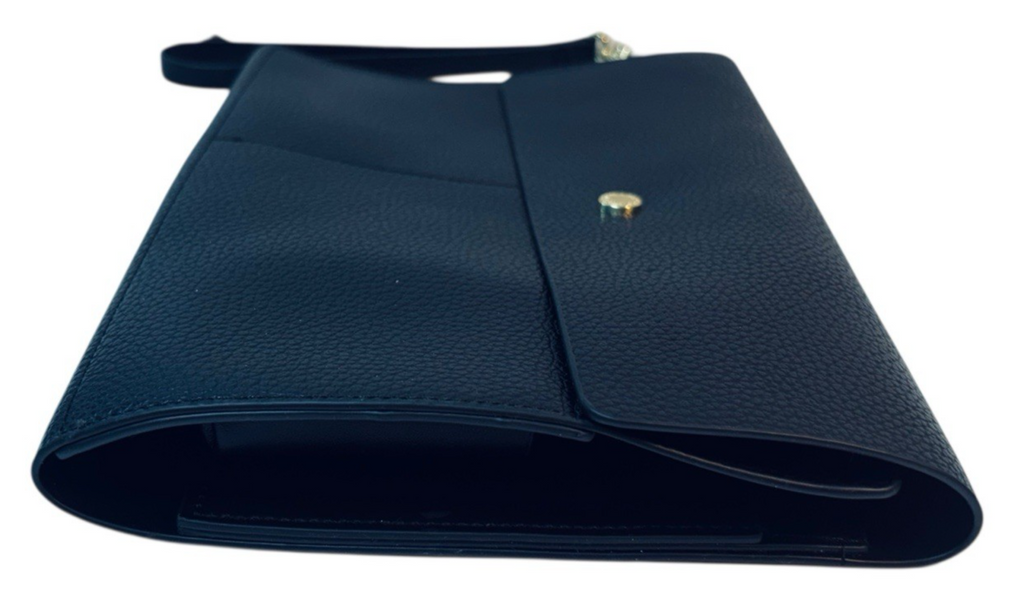 Steve Madden Clutch/Organizer "BLACK~ GOLD HARDWARE" with Strap. MINT CONDITION.