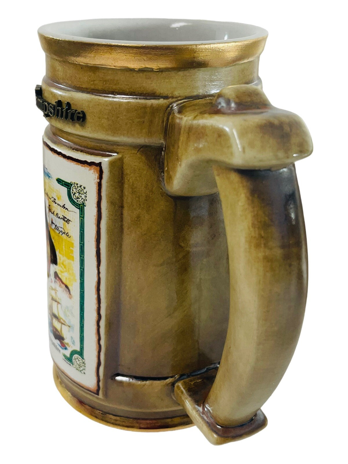 NEW HAMPASIRE Ceramic Stein Mug 1976 USA 200 Years Celebration