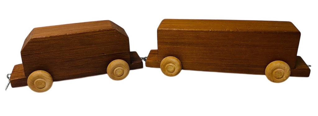4 Piece- Wooden Train Locomotive Set Beautiful Vintage Handmade Train Set