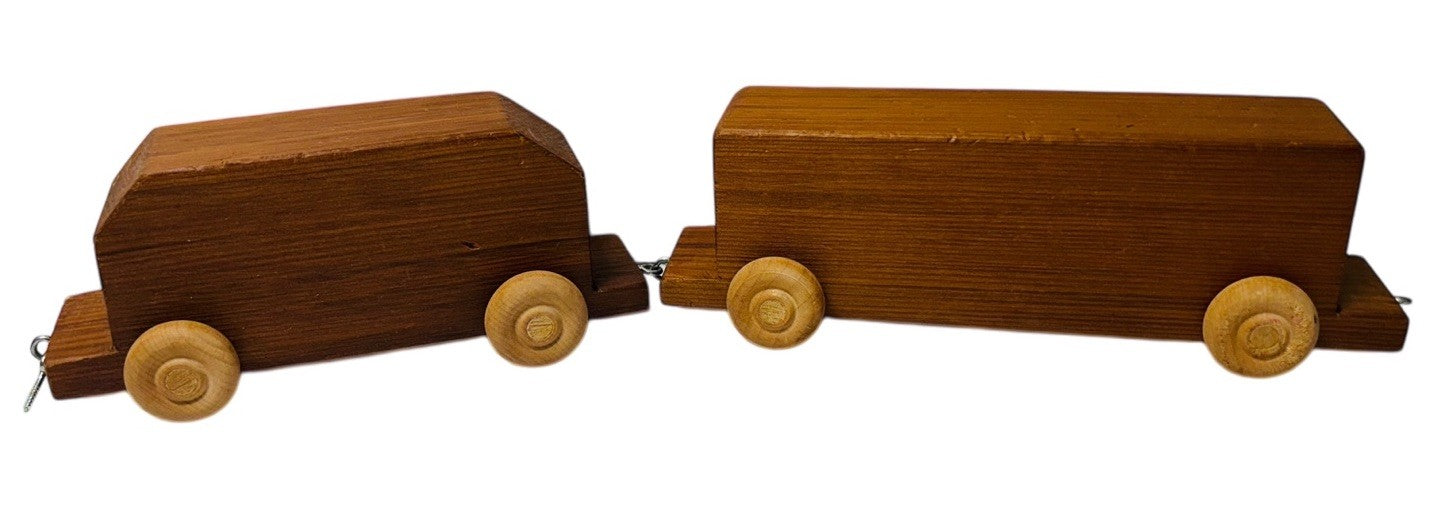 4 Piece- Wooden Train Locomotive Set Beautiful Vintage Handmade Train Set