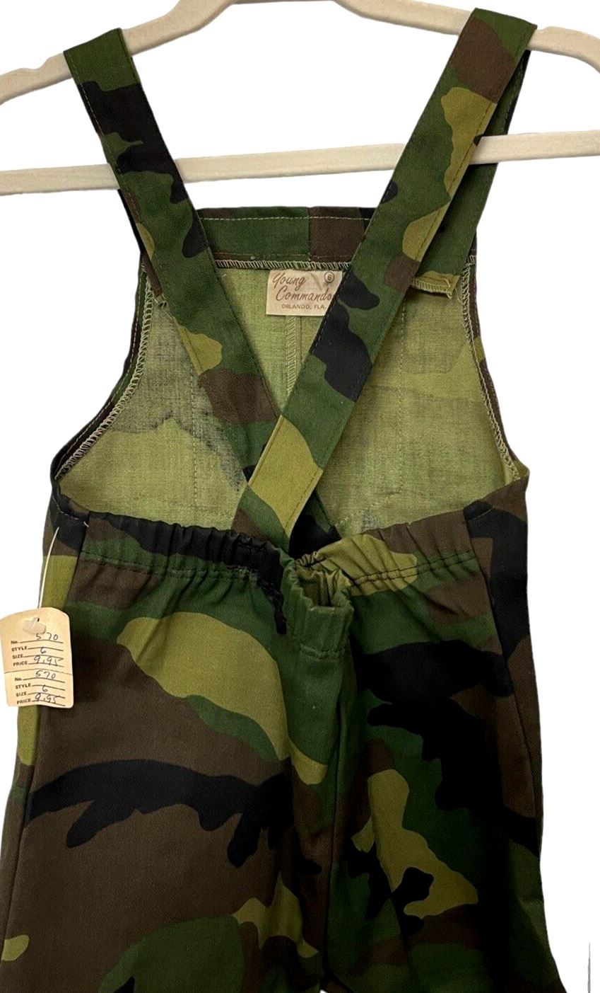 Camouflage Overalls w/Bib, CHILD Size 6 by; Young Commandos Made In USA "NEW"